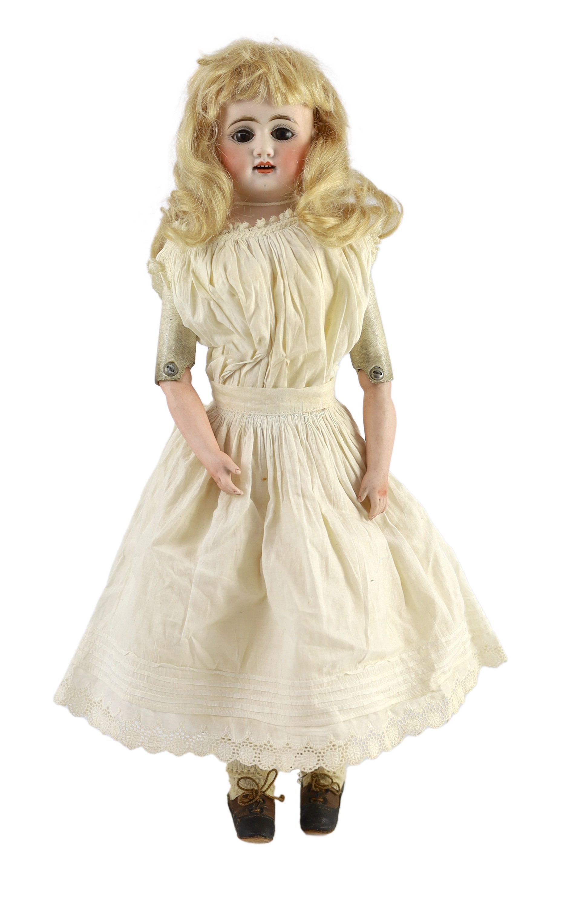 An Armand Marseille shoulder-bisque doll, German, circa 1896, 18in.